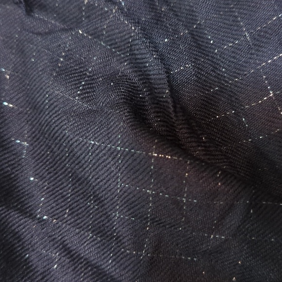 Collection XIIX Navy Plaid Unisex Scarf 100% Viscose 78" Long - Picture 4 of 6